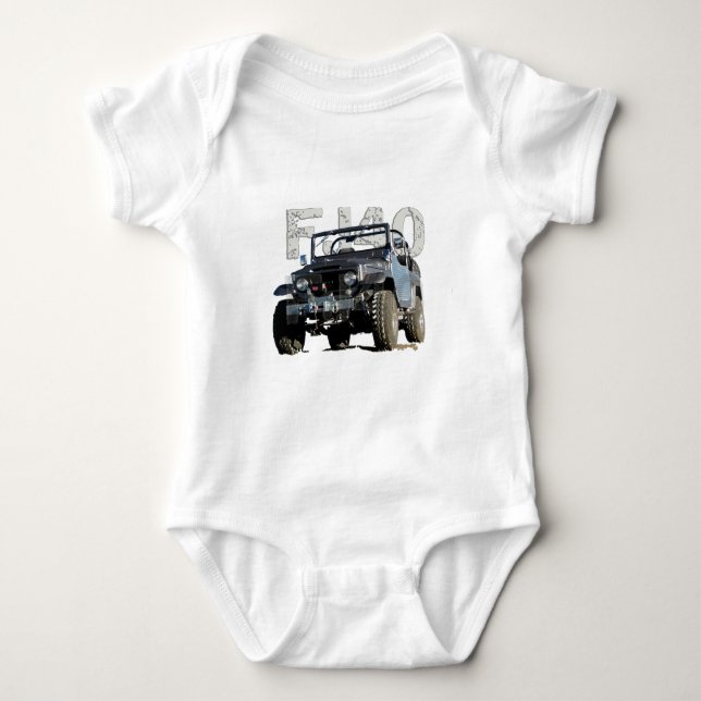 FJ40 Landcruiser Kleid Baby Strampler (Vorderseite)