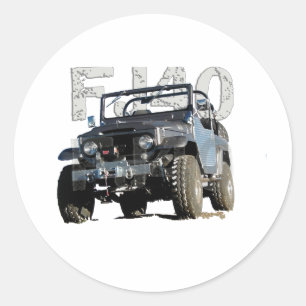 FJ40 Landcruiser Kleid Runder Aufkleber