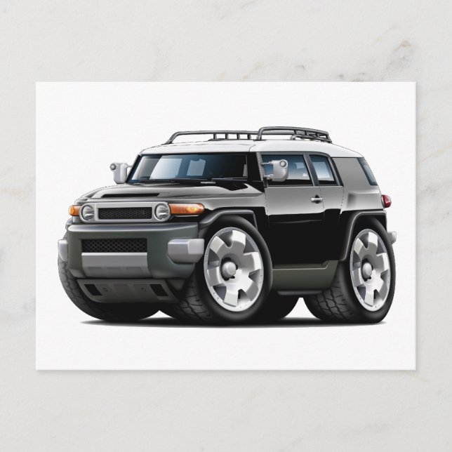 Fj Cruiser Black Car Postkarte (Vorderseite)