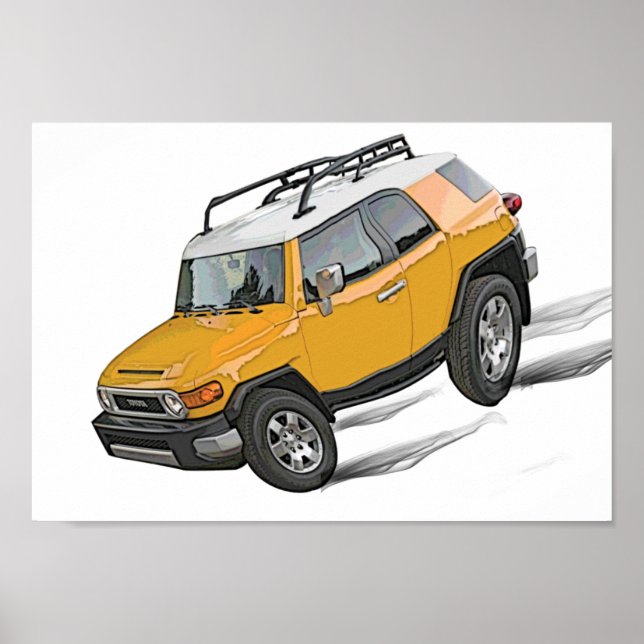 Fj Cruiser Cartoon Poster (Vorne)