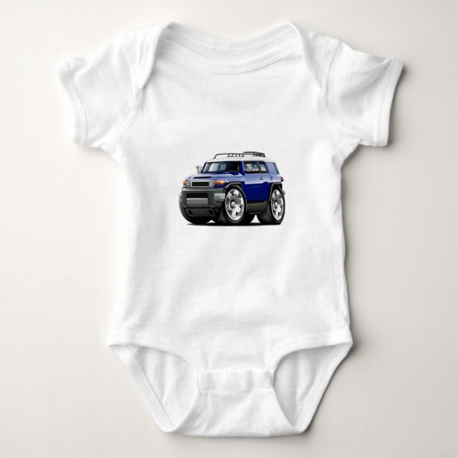 FJ-Kreuzer-dunkelblaues Auto Baby Strampler (Vorderseite)