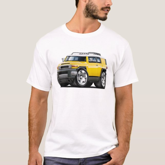 FJ-Kreuzer-Gelb-Auto T-Shirt (Vorderseite)