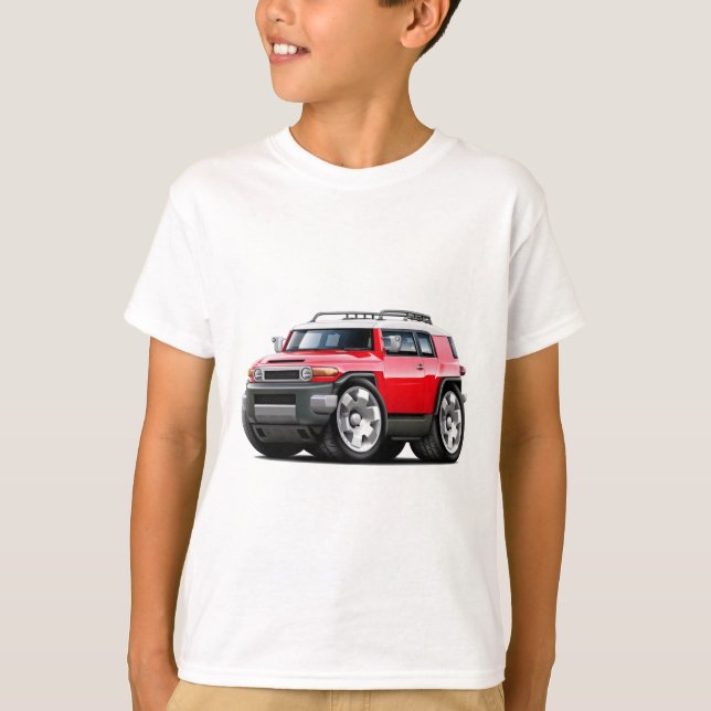 FJ-Kreuzer-Rot-Auto T-Shirt (Vorderseite)