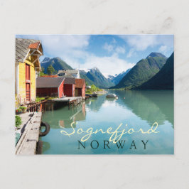 Fjaerlandsfjord-Fjordlandschaft in Norwegen Postkarte