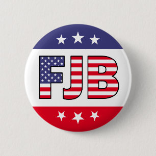 FJB Anti Biden pro Trump amerikanische Flagge Button