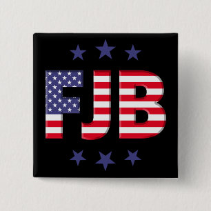 FJB Anti Biden pro Trump amerikanische Flagge Button
