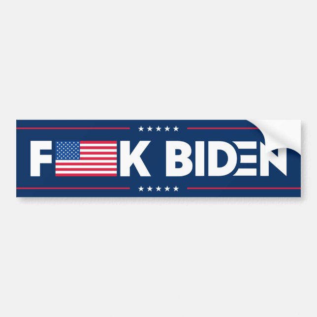 FJB f Biden lustige Biden Trump 2024 amerikanische Autoaufkleber (Vorne)