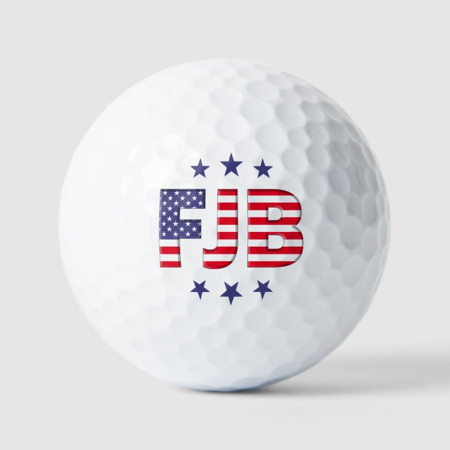 FJB Lasse Go Brandon lustige Anti-Joe Biden Golfball (Vorderseite)