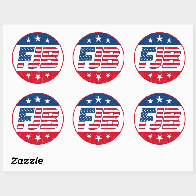 FJB lustige Anti-Joe Biden Trump Wahl 2024 Runder Aufkleber (Blatt)