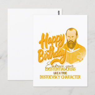 Fjodor Dostojewski - Geometrischer eleganter Stil Postkarte