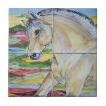 Fjord Horse Pony Mural Design Stilvolle Landschaft