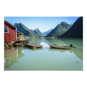 Fjord-Landschaft in Norwegen-Plakat Fotodruck