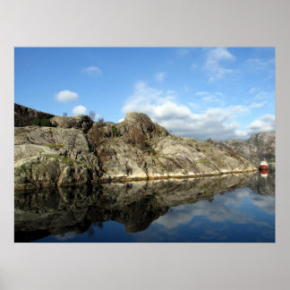 Fjord Reflektionen 1 Poster