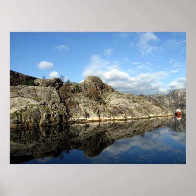 Fjord Reflektionen 1 Poster (Vorne)