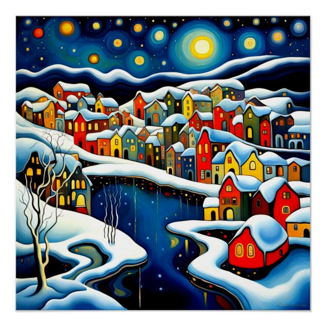 Fjord Winter 1 Poster (Vorderseite)