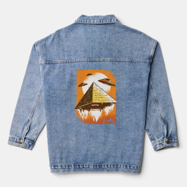 Fjorde in der Wüste Jeansjacke (Rückseite)