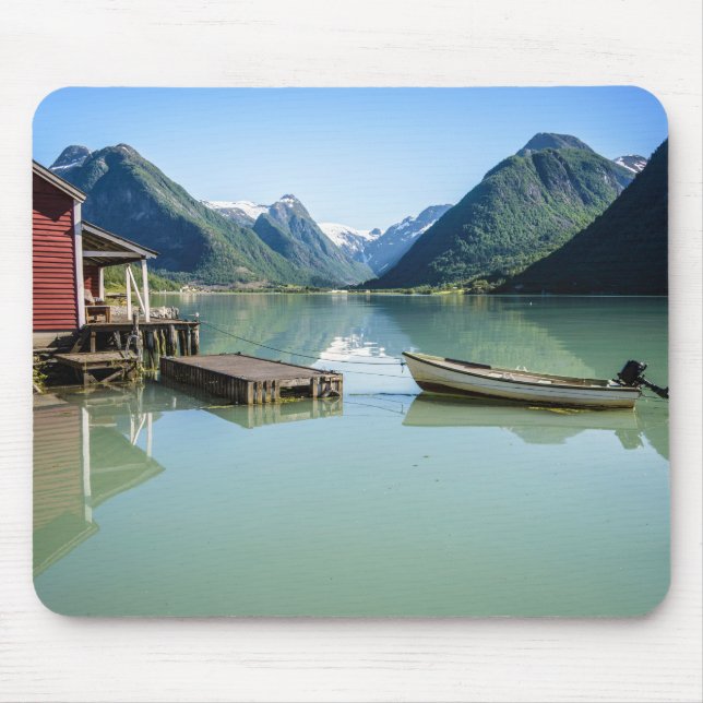 Fjordlandschaft in Norwegen mousepad (Vorne)