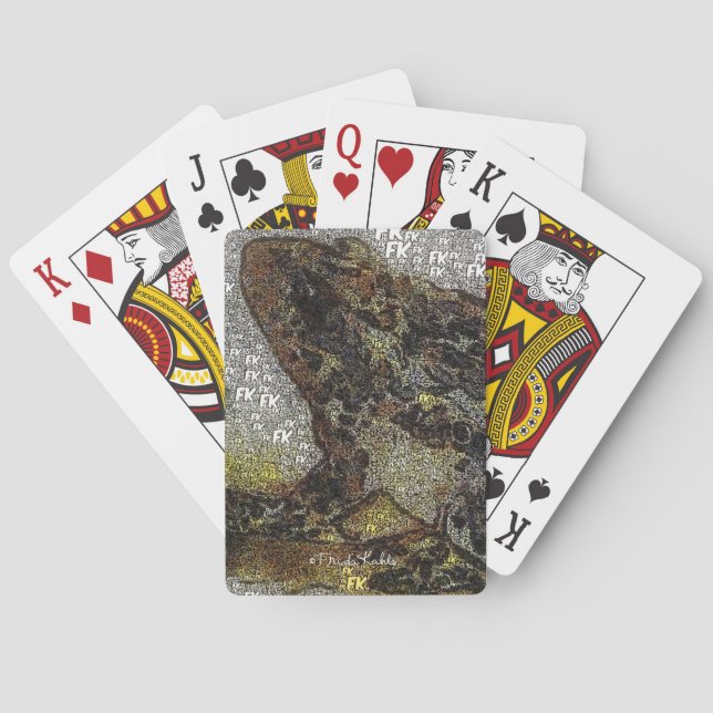 FK-Ähnliche Frosch-Malerei Frida Kahlos Spielkarten (Rückseite)