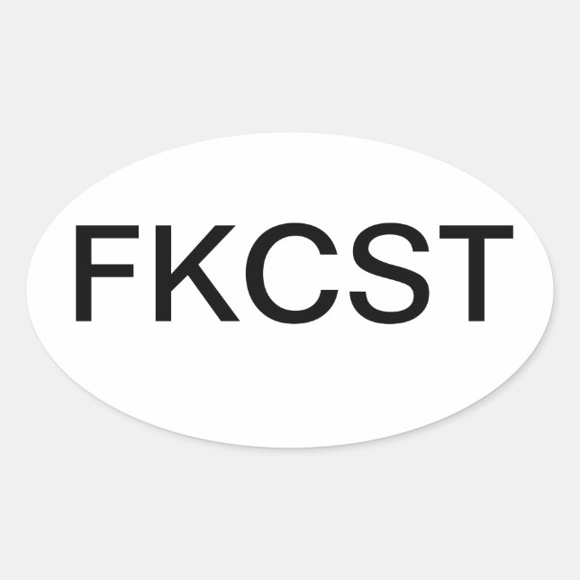 FKCST OVALER AUFKLEBER (Vorderseite)