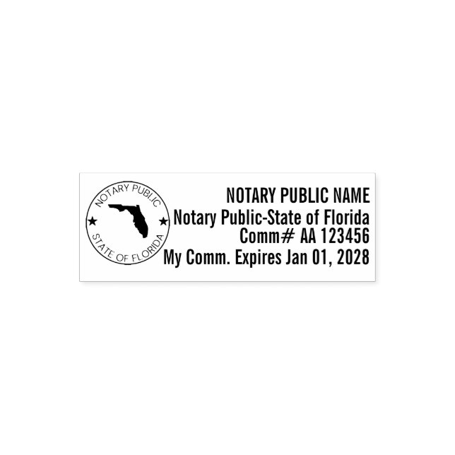 FL Self-Ink Notary Briefmarke Permastempel (Design)