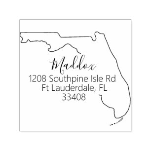 FL   Staat der Briefmarke der Rücksendeadresse Flo Permastempel