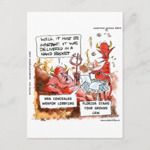 Fl Stand your ground Law in Hell Funny Gifts & T-S Postkarte