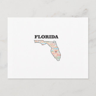 FL WORD STAAT POSTKARTE