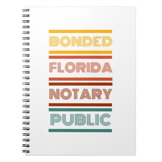 FLA-Bonded Notary Public Notebook Notizblock (Vorderseite)
