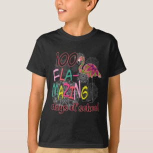 Fla-mazing Tage der Schule 100. Tag Flamingo Gesch T-Shirt