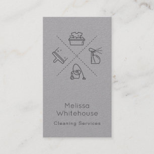 Flach glatte moderne Reinigung hält Visitenkarte