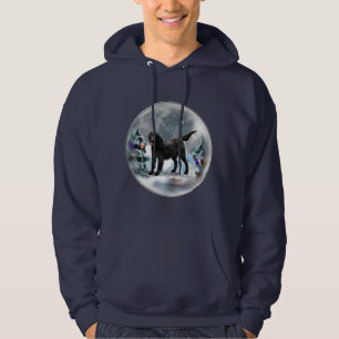 Flach-Überzogene Retriever-Weihnachtsgeschenke Hoodie