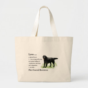 Flach-Überzogener Retriever-Kunst-Druck Jumbo Stoffbeutel