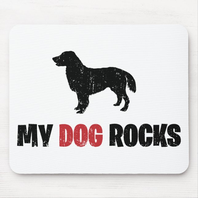 Flach-Überzogener Retriever Mousepad (Vorne)