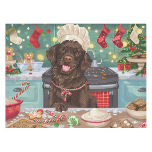 Flach überzogenes Retriever Holiday Baking: Weihna Tischdecke