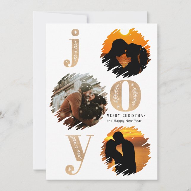 flach Weihnachten Gold Elegante Modernes Gold 3 Fo (Vorderseite)