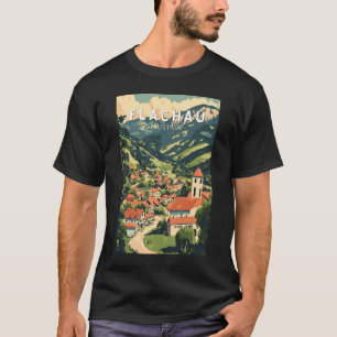 Flachau Österreich Illustration Reise Kunst Vintag T-Shirt