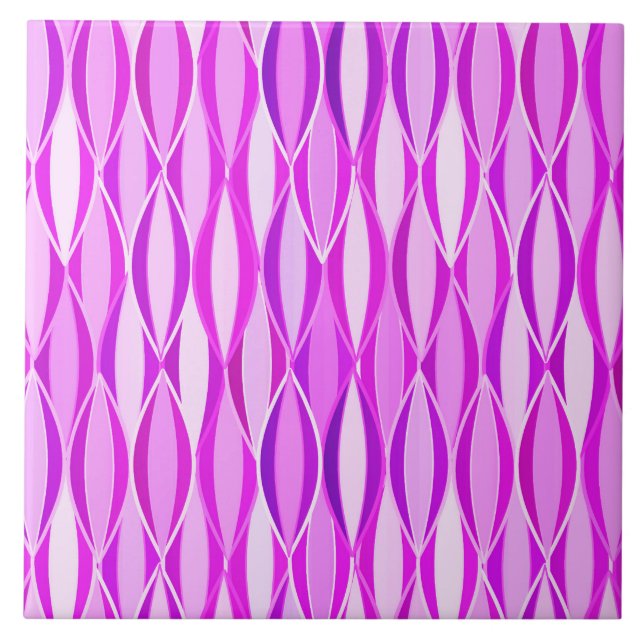 Flachbanddruck Mitte des Jahrhunderts - orchid und Fliese (Vorderseite)