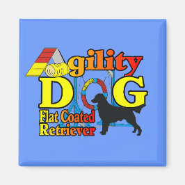 Flachbeschichtete Retriever-Agility-Geschenke Magnet
