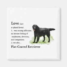 Flachbeschichtete Retriever Art Print Magnet