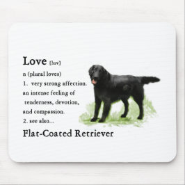 Flachbeschichtete Retriever Art Print Mousepad