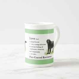 Flachbeschichtete Retriever Art Prozellantasse