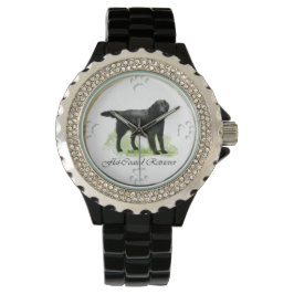 Flachbeschichtete Retriever Kunstgeschenke Armbanduhr