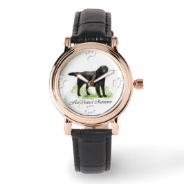 Flachbeschichtete Retriever Kunstgeschenke Armbanduhr