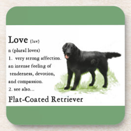 Flachbeschichtete Retriever Kunstgeschenke Getränkeuntersetzer