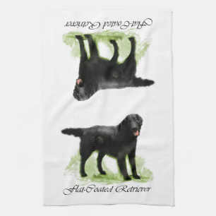 Flachbeschichtete Retriever Kunstgeschenke Handtuch