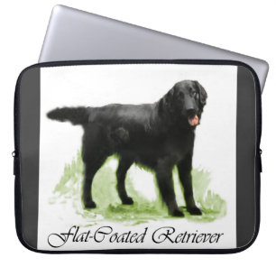 Flachbeschichtete Retriever Kunstgeschenke Laptopschutzhülle