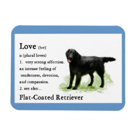 Flachbeschichtete Retriever Kunstgeschenke Magnet