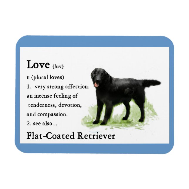 Flachbeschichtete Retriever Kunstgeschenke Magnet (Horizontal)