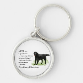 Flachbeschichtete Retriever Kunstgeschenke Schlüsselanhänger