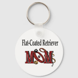 Flachbeschichtete Retriever-Mama Geschenke Schlüsselanhänger